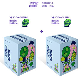 Combo 2 Thùng 4 lon Everyday Weekend Cocktail vị Soda Chanh 8 lon x 330ml