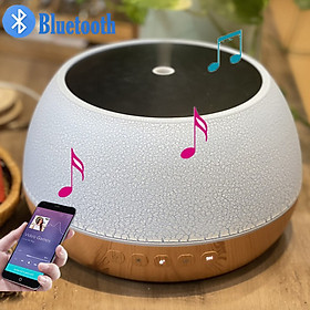 Máy Xông Tinh Dầu Có Loa Bluetooth Kết Nối Với Điện Thoại Nghe Nhạc Cực Hay, Máy Khuếch Tán Tinh Dầu Cho Phòng Lớn Thể Tích 1000ML, Có Remote Điều Khiển Từ Xa và Đèn LED Biến Đổi Màu Cực Đẹp