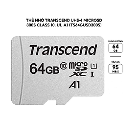 Thẻ nhớ 64GB Micro-SD Transcend TS64GUSD300S- Hàng chính hãng