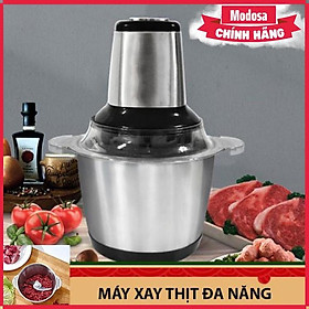 Mua Máy Xay Thịt Cối Inox Modosa Dung Tích 2L  Máy Xay Đa Năng 4 Lưỡi Có Thể Dùng Xay Hành Tỏi  Xay Tiêu Hoặc Các Loại Thực Phẩm - Hàng Chính Hãng