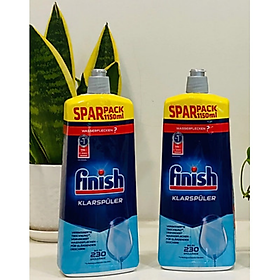 Combo 2 chai nước làm bóng finish 1150ml dùng cho máy rửa bát chén