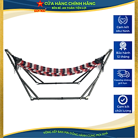 Mua Bộ khung võng BAN MAI:  khung võng sắt sơn tĩnh điện + Lưới dày số 9 in họa tiết sọc cán nhựa 40cm