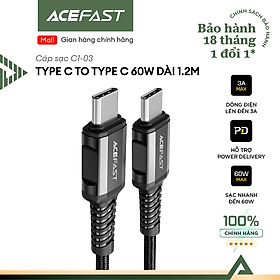 Cáp Acefastt Type C to Type C 1.2m - C1-03 Hàng chính hãng Acefast