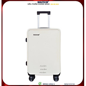 Vali cao cấp Macsim SMLV2230 cỡ 20 inch màu trắng - Hàng loại 1