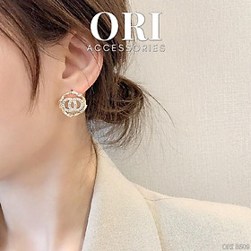 Bông tai nữ Canel đính đá sang trọng ORI ACCESSORIES B509