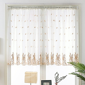 Rèm Cửa Sổ Ngắn Hình Con Công (100x120cm)