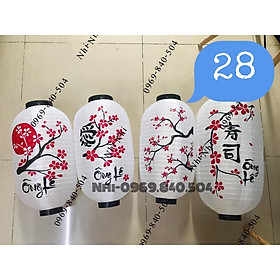 Mua Combo 4 Lồng đèn 50x25cm vẽ họa tiết thức ăn Lễ Hội đèn lồng Nhật Bản