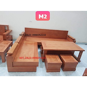 Bàn ghế góc gỗ Sồi Nga mẫu tay trứng đối