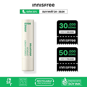 Son dưỡng ẩm không màu INNISFREE Canola Honey Lip Balm 3.5g