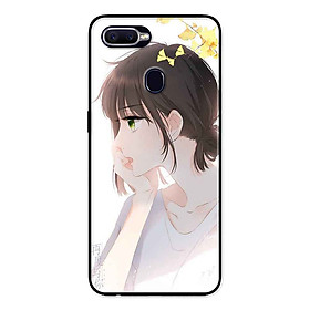 Ốp Lưng in cho Oppo F9 Mẫu Cô Gái Mắt Xanh - Hàng Chính Hãng