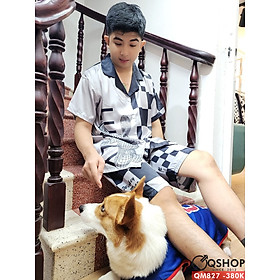 Bộ đồ pijama nam lụa satin mềm QSHOP QM826 - QM827 - QM828 - QM829