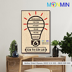 Mua Tranh gỗ slogan tạo động lực Monmin M137 - Giá Trị Cốt Lõi