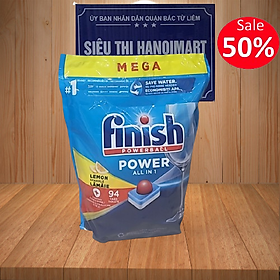 Túi 94 viên rửa chén Finish All In 1 Max Dishwasher Tablets QT09442
