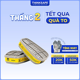 Mua Mặt nạ phòng độc 3M 6200 phin lọc 3M 6003  chống bụi mịn  chống độc  chống sơn  hóa chất  bảo vệ hô hấp  chính hãng - Thinksafe