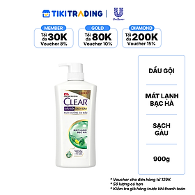 Dầu Gội Clear Mát Lạnh Bạc Hà 630g