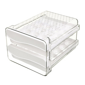 40 Grid Egg Container Egg Tray Fridge Eggs Organizers 2 Layer for Pantry
