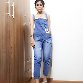 Quần yếm jean nữ( có ảnh thật ), dây phối kiểu mới ( size : S, M, L,) vải jean mịn, mẫu mới nhất hiện nay d7