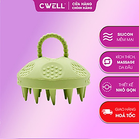 Lược gội đầu massage silicon CWELL, mát xa da đầu, gỡ rối và giảm rụng tóc hiệu quả C04PK