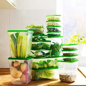 17 hộp nhựa an toàn có nắp đựng thực phẩm để tủ lạnh - GDHN Loại Tốt