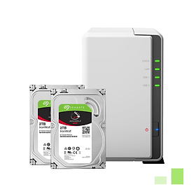 Mua Combo Thiết bị lưu trữ mạng NAS Synology DS220J + 2HDD Seagate 2TB Ironwolf - Hàng chính hãng 100%