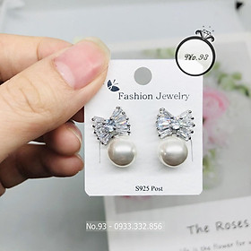 BÔNG TAI NỮ BẠC 925 TRANG SỨC CAO CẤP NO.93 HOA TAI NỮ ĐẸP MÃ ht45