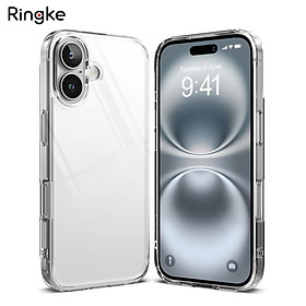Ốp lưng trong suốt dành cho iPhone 16 Promax/ 16 Pro/ 16 Plus/ Iphone 16 RINGKE Fusion, Chống Sốc, Chống Vân tay_ Hàng chính hãng