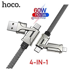 Mua Cáp Sạc Đa Năng 4 in 1 Hoco S22 Dành Cho Nhiều Smartphone  Vật Liệu Cao Cấp Bền Bỉ  Truyền Tải Ổn Định  Dài 1.2M  Kết Cấu Gọn Nhẹ  Tiện Lợi - Hàng Chính Hãng