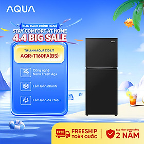 [DAILY] Tủ lạnh AQUA 130L ngăn đá trên AQR-T160FA(BS) - Freeship toàn quốc - Hàng chính hãng