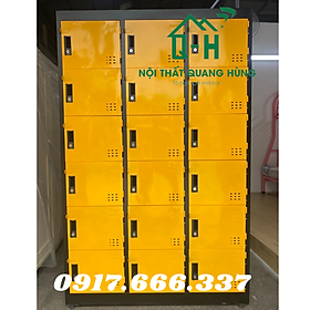 Mua TỦ SẮT HỒ SƠ LOCKER TĨNH ĐIỆN 18 NGĂN MÀU VÀNG ĐEN DÀNH CHO VĂN PHÒNG