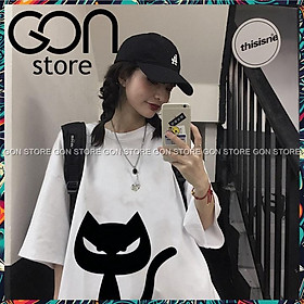 Áo thun nam nữ tay lỡ giá rẻ form rộng freesize unisex - CAT10