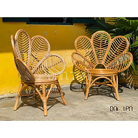 Ghế Mây Cánh Hoa, Ghế Mây Decor Phòng, Ghế 5 cánh, Nội Thất Mây Tre ĐAN TRÀ