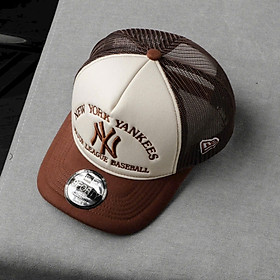 (NEW) Nón kết, mũ lưỡi trai NY vải Kaki phối lưới nhập khẩu thời trang (Ảnh thật)