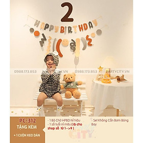 Mua Set trang trí sinh nhật Handmade kiểu Hàn Quốc tone màu phù hợp mọi lứa tuổi