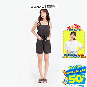 Jumpsuit 2 dây eo chun GUMAC DB697