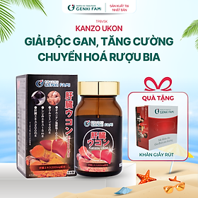 TPBVSK Viên Uống Thải Độc, Mát Gan, Giúp Giảm Căng Thẳng Mệt Mỏi Kanzo Ukon Genki Fami Nhật Bản