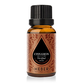Tinh Dầu Vỏ Quế Cinnamon Essential Oil Heber | 100% Thiên Nhiên Nguyên Chất Cao Cấp | Nhập Khẩu Từ Ấn Độ | Kiểm Nghiệm Quatest 3 | Xông Thơm Phòng | Hương Dịu Nhẹ