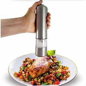 Cối Xay Tiêu Cầm Tay Inox Dùng Pin- Pepper Grinder