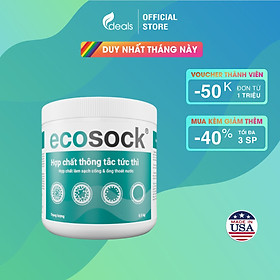 EcoClean ECOSOCK - Thông Tắc TỨC THỜI, Phân Hủy Tóc, Dầu Mỡ, Thức Ăn, Chất Thải - Hộp 500 gr