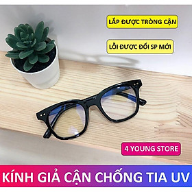 Kính gọng cận thời trang mắt vuông phong cách Hàn Quốc - Kính giả cận hottrend 4 Young Store 047