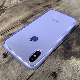 Ốp lưng dẻo cao cấp dành cho iPhone X iPhone XS - Màu tím mờ