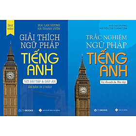 Sách - Combo 2 Cuốn Giải Thích Ngữ Pháp (In 2 Màu) Và Trắc Nghiệm Ngữ Pháp Tiếng Anh - Mai Lan Hương