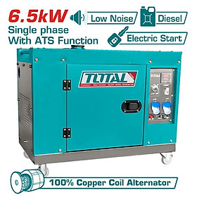 Mua TỔ MÁY PHÁT ĐIỆN DÙNG DẦU ĐIÊZÊN 6.5KW TP265001-1 TOTAL -HÀNG CHÍNH HÃNG