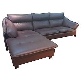 Bộ ghế sofa sang trọng cho phòng khách chữ L_Ghế màu nâu_Size 2700 x 1700