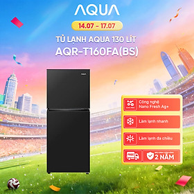 [DAILY] Tủ lạnh AQUA 130L ngăn đá trên AQR-T160FA(BS) - Freeship toàn quốc - Hàng chính hãng