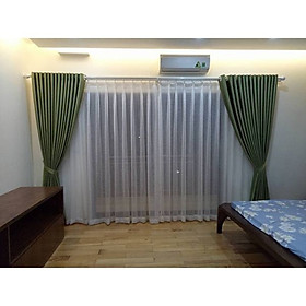 Mua Rèm cửa vải LUCYM39-14 có thanh treo hợp kim nhôm màu vân gỗ đầu tròn - cao cố định 2m1
