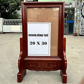 Mua Khung ảnh thờ gia tiên gỗ tràm bông vàng để ảnh 25cmx30cm