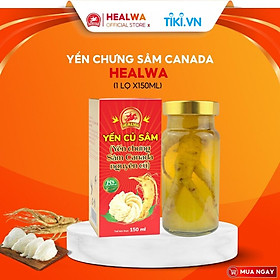 Yến củ sâm Canada Healwa 150ml x 1 lọ chưng sâm nguyên củ cao cấp Thức