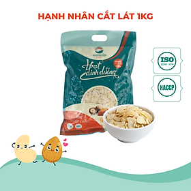 Hình ảnh Hạnh nhân tươi cắt lát FAMINUTS bịch 1kg làm bánh, nấu chè khúc bạch