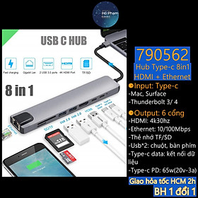 Mua Hub Usb type-c (Thunderbolt 3) ra HDMI  VGA  Ethernet cho Táo Air/ Pro 2020 M1 - Hồ Phạm