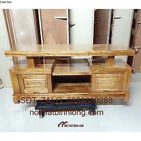 Kệ tivi gỗ hương xám 1.4m mẫu cân